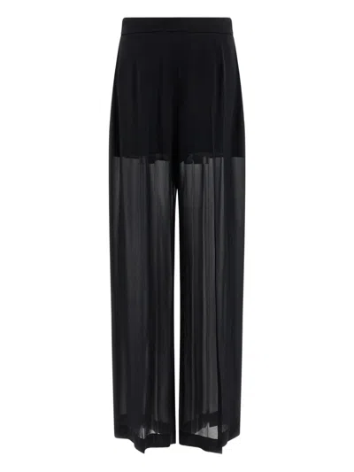ALBERTA FERRETTI PLEATED-FRONT PALAZZO TROUSERS