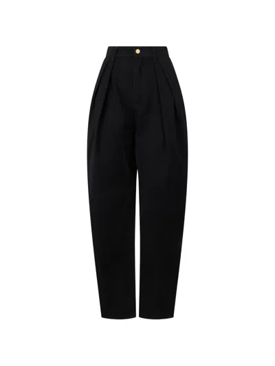 Alberta Ferretti Pleated High-waisted Trousers In Multi
