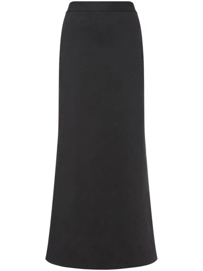 Alberta Ferretti Pleated Maxi Skirt In Grey