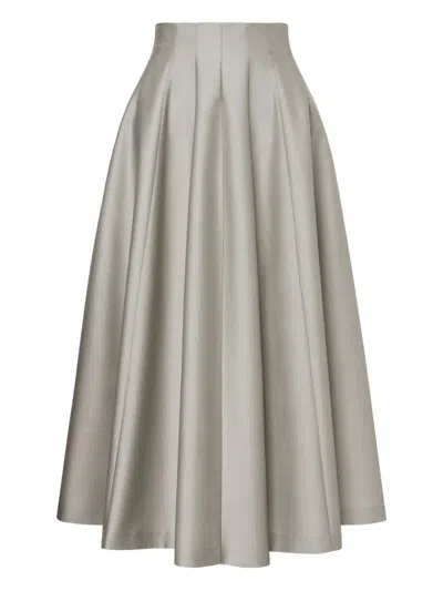 Alberta Ferretti Pleated Midi Skirt