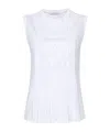 Alberta Ferretti Pleated-panel Tank Top In White