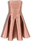 ALBERTA FERRETTI ALBERTA FERRETTI PLEATED SATIN DRESS