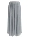 Alberta Ferretti Pleated Skirt In Blue