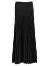 Alberta Ferretti Pleated Maxi Skirt In Gray