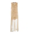 Alberta Ferretti Beige Blouse With Ruffle In Nude