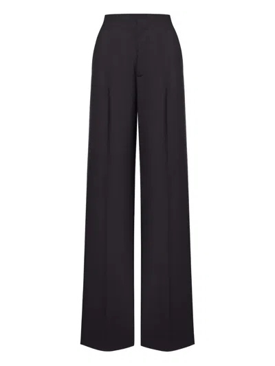 Alberta Ferretti Pleated Trousers In Black