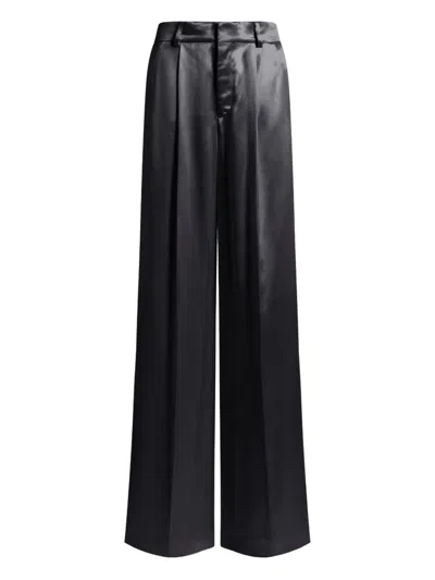 Alberta Ferretti Pleated Trousers In Black