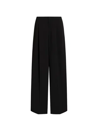 Alberta Ferretti Pleated Trousers In Black