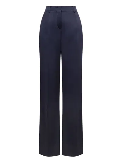 Alberta Ferretti Pleated Wide-leg Trousers In Burgundy