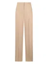 Alberta Ferretti Enver Satin Palazzo Pants In Neutrals