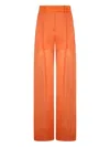 Alberta Ferretti Organzed Muslin Trousers In Orange
