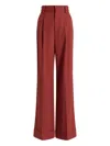 Alberta Ferretti Pleated Trousers In Red