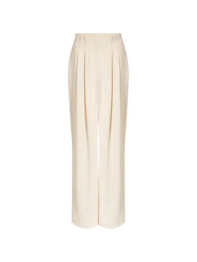 Alberta Ferretti Pleated Trousers In White