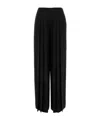 Alberta Ferretti Pleated Wide-leg Trousers In Black