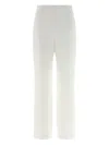 Alberta Ferretti Pleated Wide-leg Trousers In White
