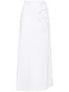 Alberta Ferretti Pleated Wrap Skirt In White