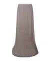 Alberta Ferretti Plissé Midi Skirt In Gray