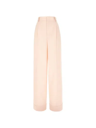 Alberta Ferretti Pocket Cuffed Trousers In Pink
