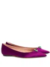 Alberta Ferretti Pointed-toe Ballet Flats In Purple