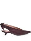 Alberta Ferretti Pointed-toe Leather Pumps In Purple