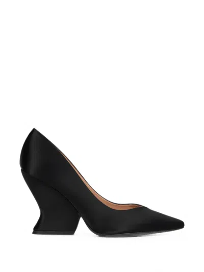 Alberta Ferretti Pointed-toe Sculptural-heel Pumps In Black