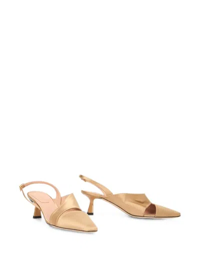Alberta Ferretti Pointed-toe Slingback Pumps In Black