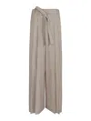 Alberta Ferretti Popeline Pants In Beige