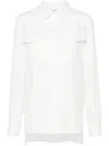 Alberta Ferretti Poplin Silk Shirt In White
