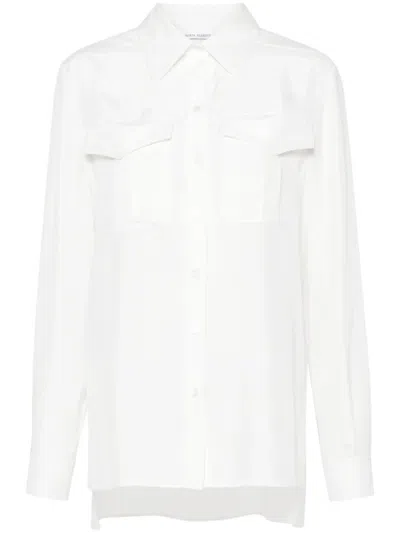 Alberta Ferretti Poplin Silk Shirt In White