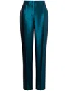 Alberta Ferretti Mikado Pants In Blue