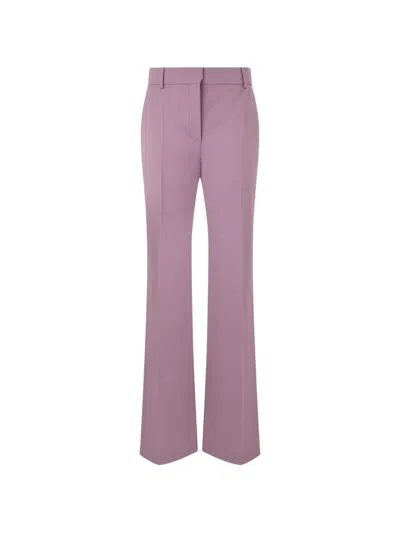 Alberta Ferretti Pressed-crease Tailored Trousers In Pink