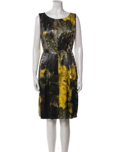 Pre-owned Alberta Ferretti Printed Knee-length Dress In Multi