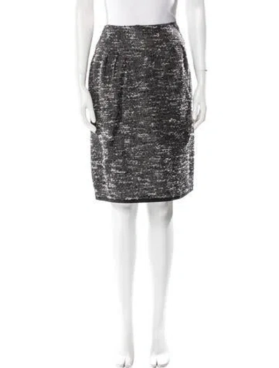 Pre-owned Alberta Ferretti Printed Knee-length Skirt In Gray