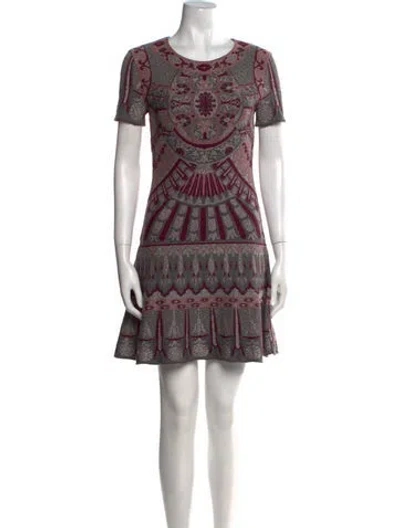 Pre-owned Alberta Ferretti Printed Mini Dress In Multi