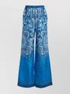 Alberta Ferretti Silk Graphic-print Wide-leg Trousers