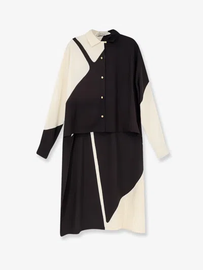 Alberta Ferretti Printed Viscose Shirt In Multi