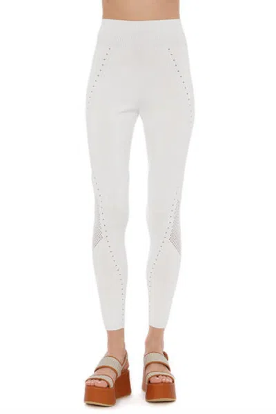 Alberta Ferretti Pull On Knit Pants In White
