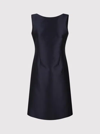 Alberta Ferretti Raso Midi Dress In Blue