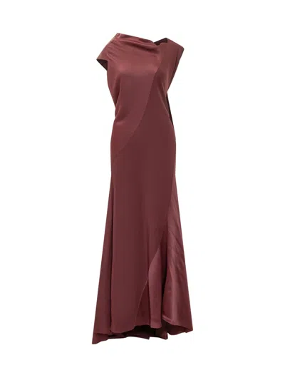 Alberta Ferretti Red Dress In Purple