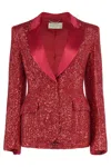 Alberta Ferretti Red Jacket With Sequins In Red