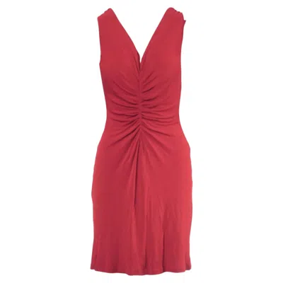 Pre-owned Alberta Ferretti Red Midi Dress -'00s
