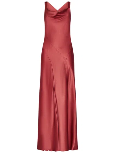 Alberta Ferretti Silk Gown In Red