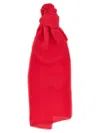 Alberta Ferretti Lightweight Silk Stole Soft Texture In Red