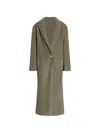 Alberta Ferretti Alberta Ferreti Grey Wool Silk Single Breasted Coat In Multi