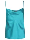 Alberta Ferretti Relaxed Fit Satin-like Acetate Top With Adjustable Straps In Green