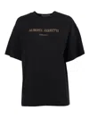 Alberta Ferretti Relaxed Fit T-shirt With Metallic Logo In Black