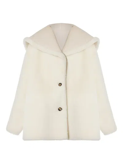 Alberta Ferretti Reversible Button-fastening Coat In White