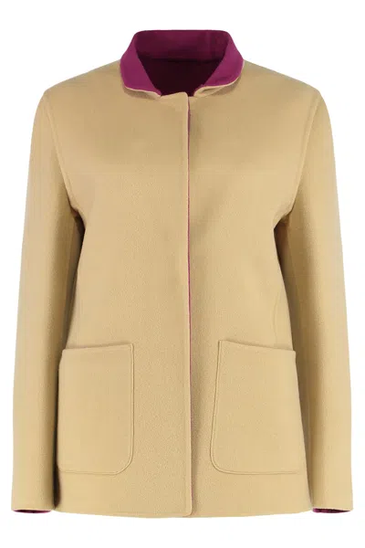 Alberta Ferretti Reversible Coat In Brown