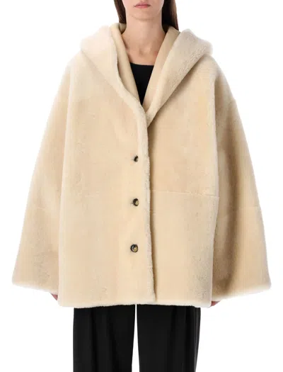 ALBERTA FERRETTI ALBERTA FERRETTI REVERSIBLE HOODED SHEARLING JACKET