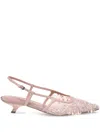 Alberta Ferretti Rhinestone-embellished Pumps In Pink